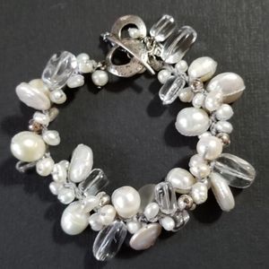 Silpada Sterling Silver & Pearl Bracelet